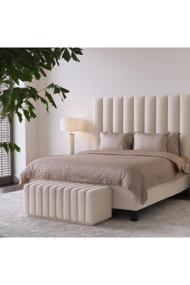 Banc molletonné blanc | Eichholtz Bente | Meubleluxe.fr