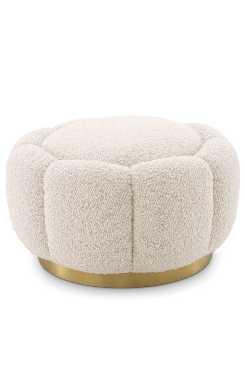 Pouf bouclé crème | Eichholtz Inger | Meubleluxe.fr