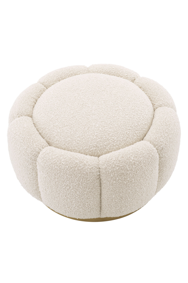 Pouf bouclé crème | Eichholtz Inger | Meubleluxe.fr