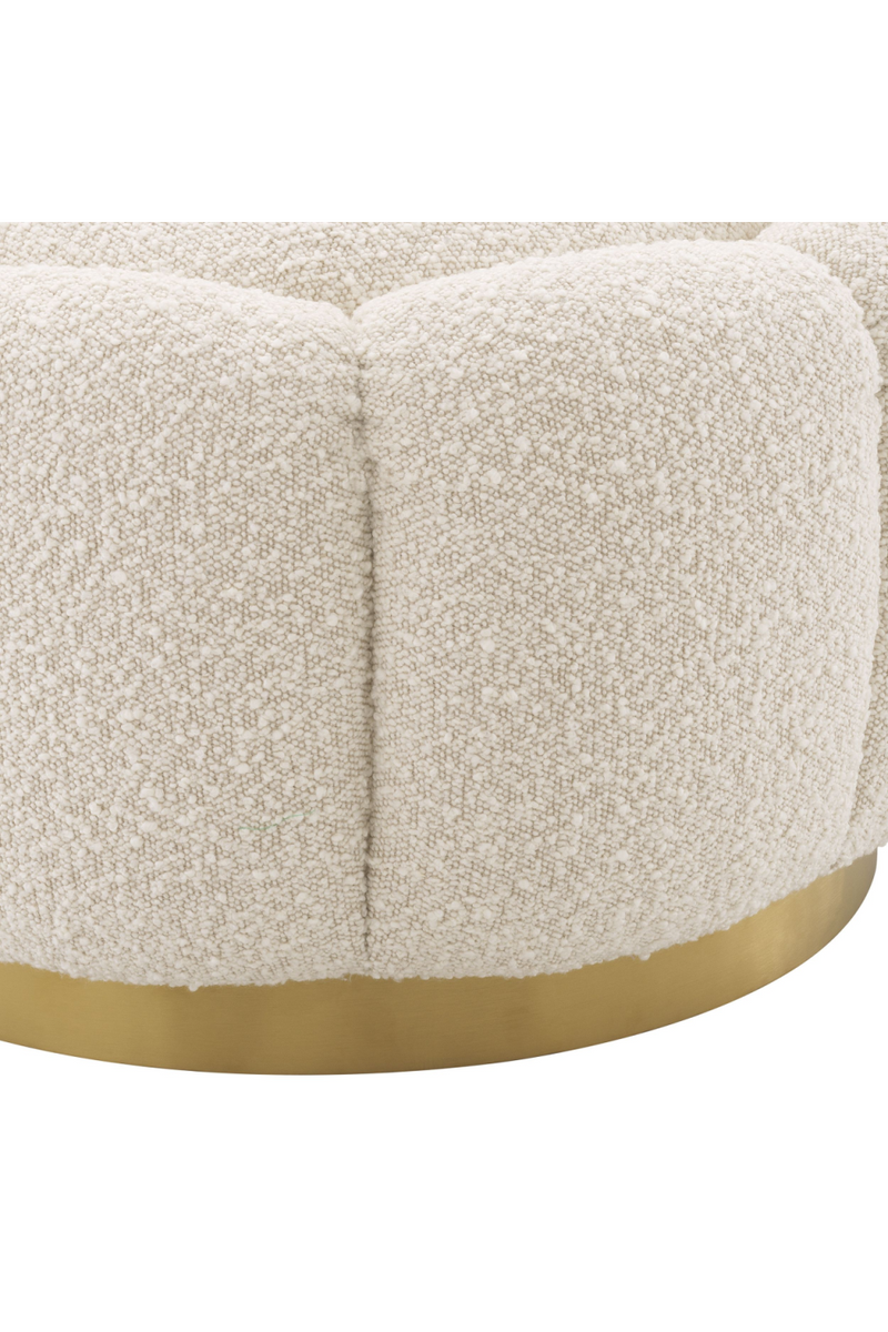 Pouf bouclé crème | Eichholtz Inger | Meubleluxe.fr