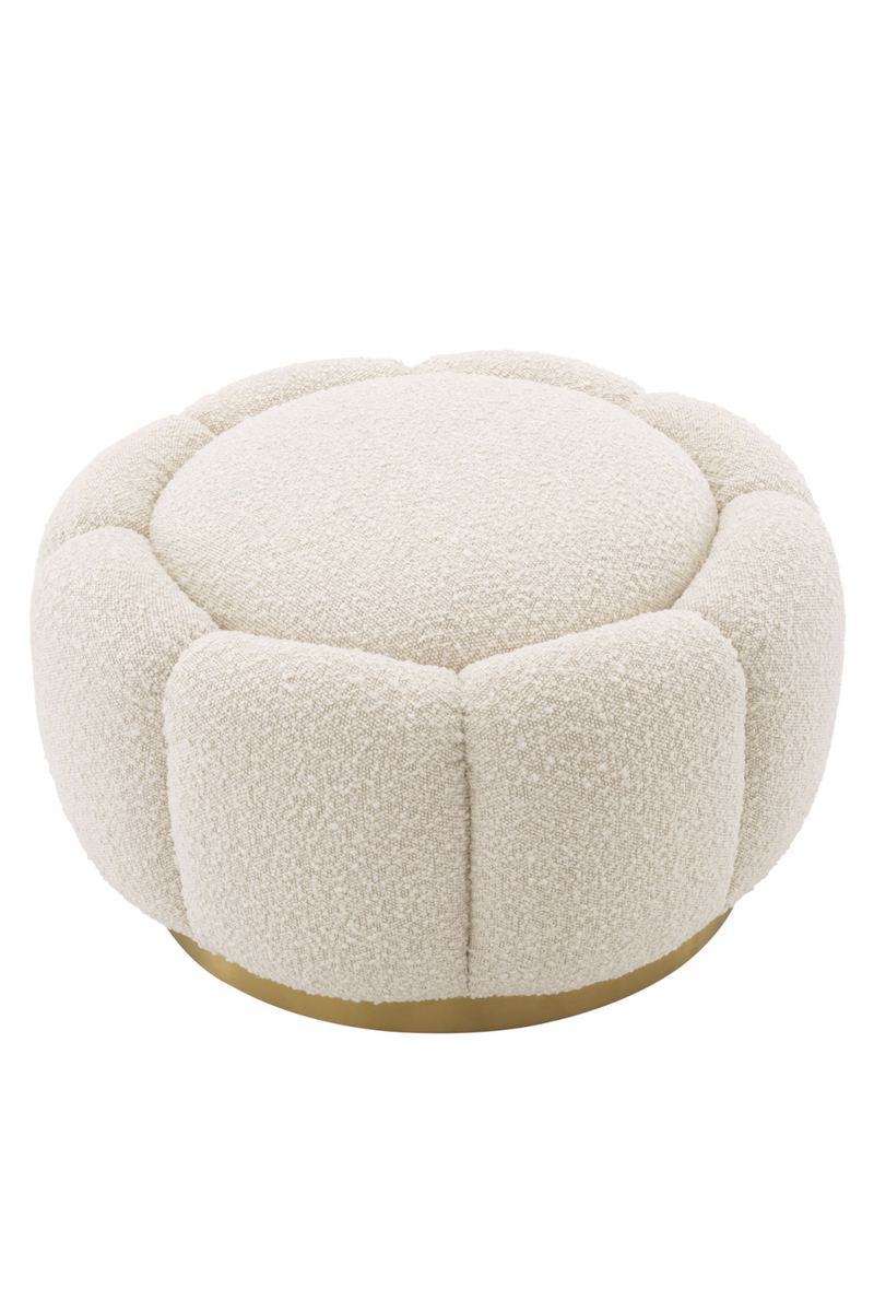 Pouf bouclé crème | Eichholtz Inger | Meubleluxe.fr