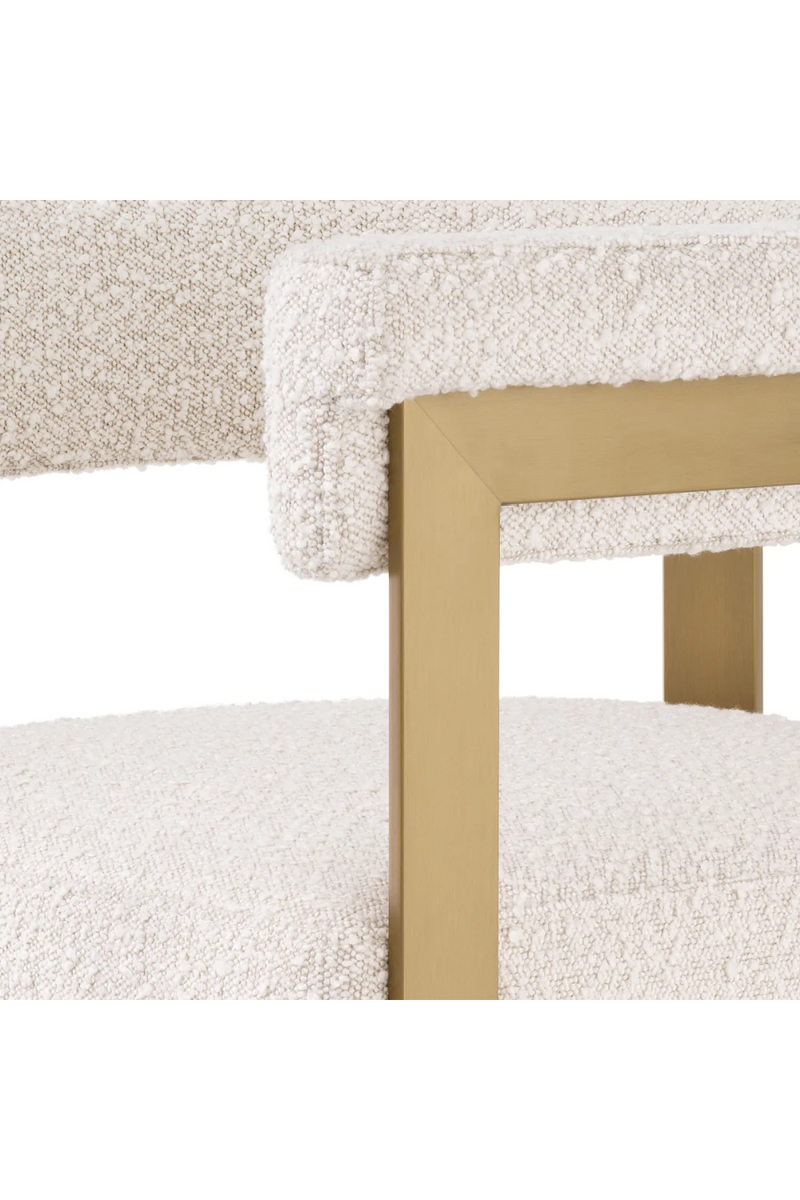 Tabouret de comptoir bouclé crème | Eichholtz Clubhouse | Meubleluxe.fr