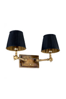 Applique Murale Double Noire à Plis | Eichholtz Wentworth | OROA.fr