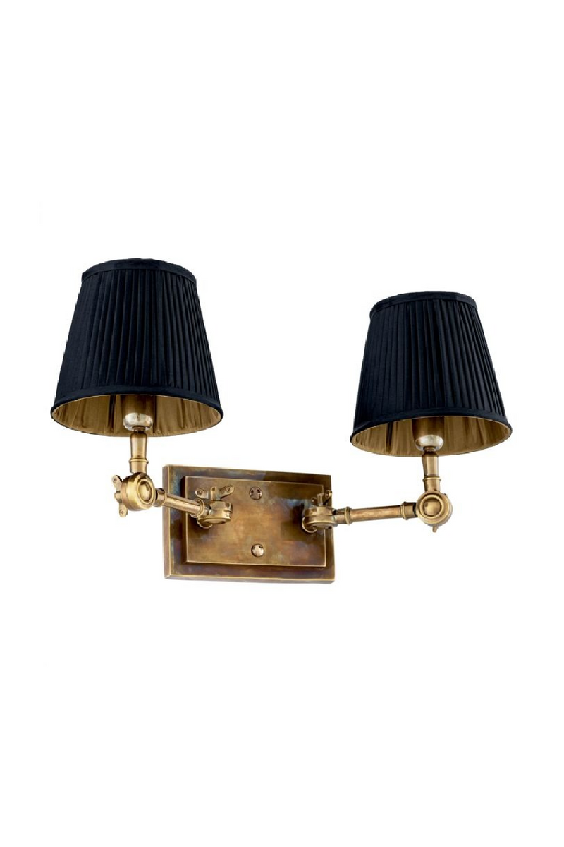 Applique Murale Double Noire à Plis | Eichholtz Wentworth | OROA.fr