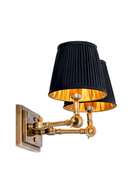 Applique Murale Double Noire à Plis | Eichholtz Wentworth | OROA.fr