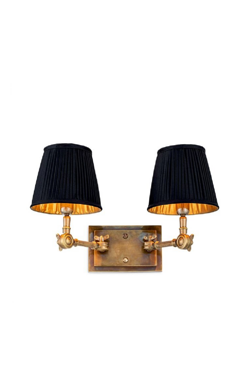 Applique Murale Double Noire à Plis | Eichholtz Wentworth | OROA.fr