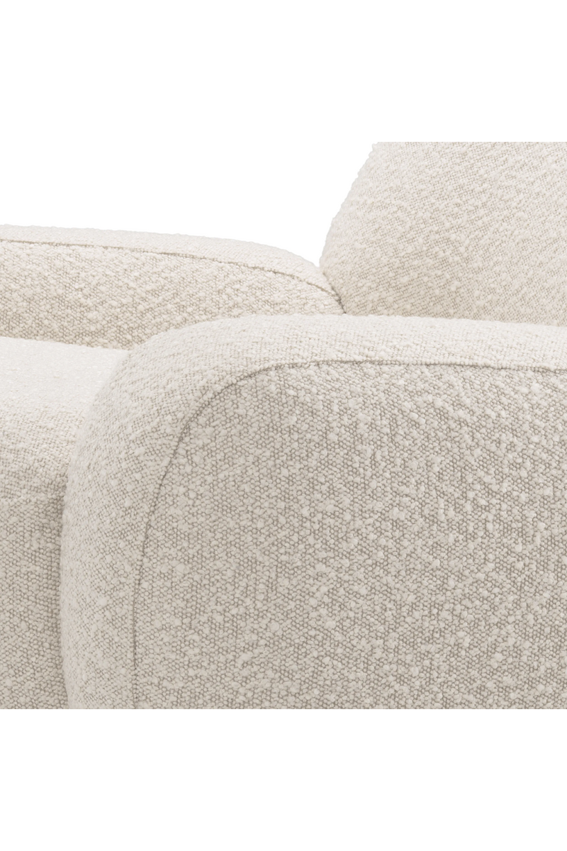 Fauteuil pivotant bouclé crème | Eichholtz Udine | Meubleluxe.fr