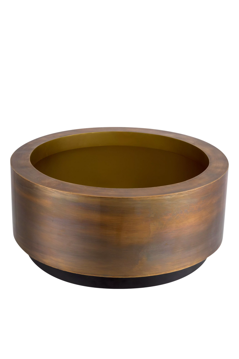 Jardinière ronde en laiton vintage | Eichholtz Jasper XS | OROA.fr