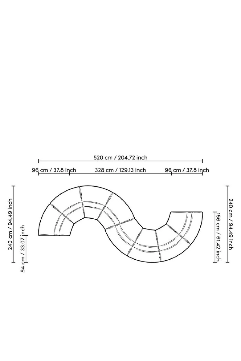 Off-white Lyssa modular sofa (inner corner module) | Eichholtz Lindau