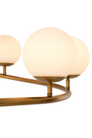 Lustre en laiton vieilli à globes | Eichholtz Brissac | Meubleluxe.fr