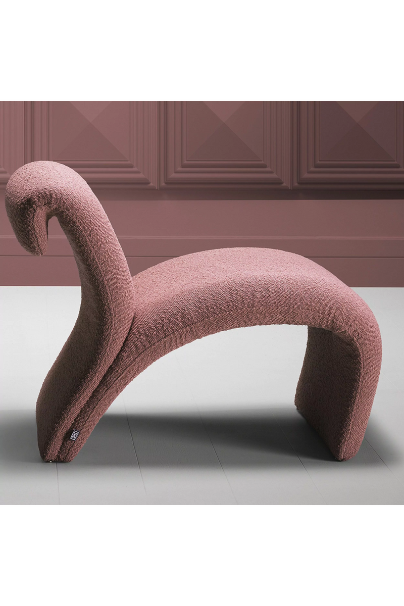 Fauteuil bouclé rose | Eichholtz Vignola