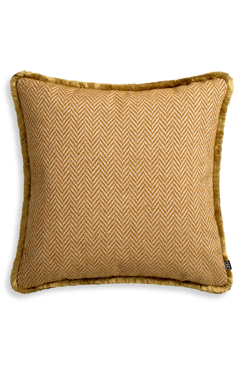 Coussin décoratif jaune ocre | Eichholtz Kauai L | Meubleluxe.fr