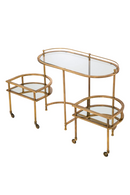 Chariot de bar en laiton et en verre | Eichholtz Lavalle | Meubleluxe.fr