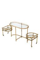 Chariot de bar en laiton et en verre | Eichholtz Lavalle | Meubleluxe.fr