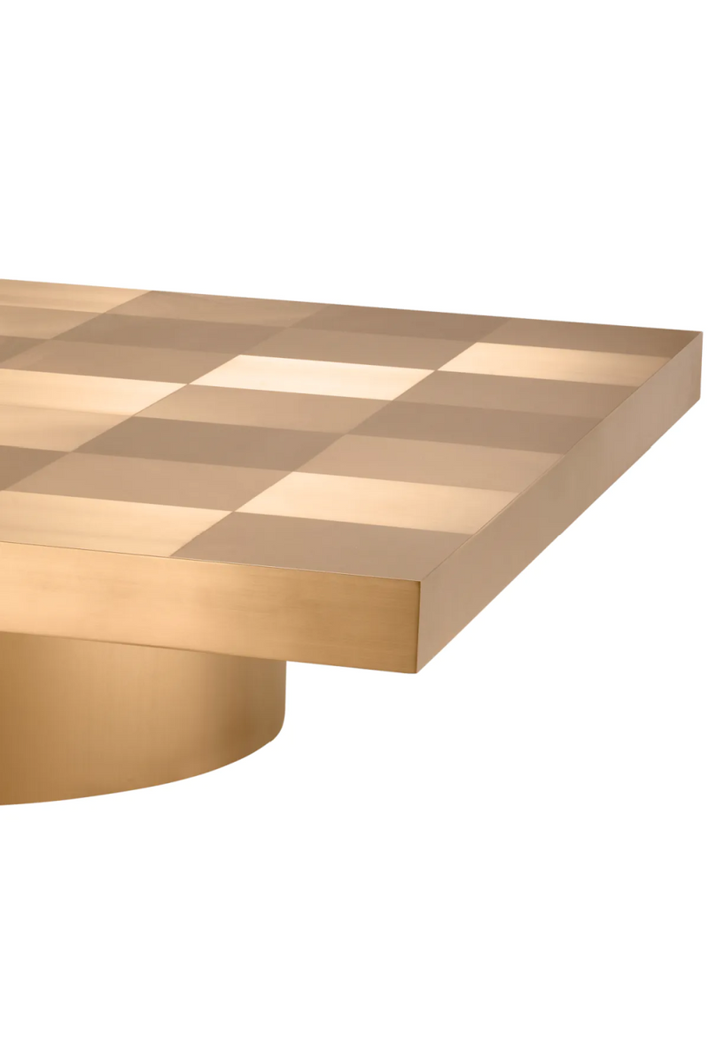 Table basse en laiton brossé | Eichholtz Laporte | Meubleluxe.fr