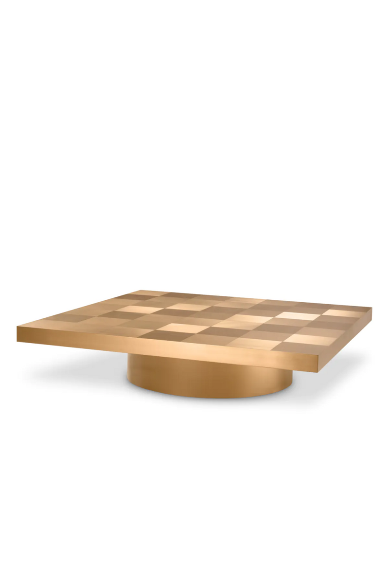 Table basse en laiton brossé | Eichholtz Laporte | Meubleluxe.fr