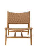 Chaise d'extérieur avec repose pied en teck | Eichholtz Laroc | OROA.fr