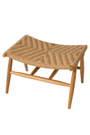 Chaise d'extérieur avec repose pied en teck | Eichholtz Laroc | OROA.fr