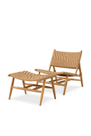 Chaise d'extérieur avec repose pied en teck | Eichholtz Laroc | OROA.fr