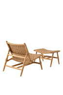 Chaise d'extérieur avec repose pied en teck | Eichholtz Laroc | OROA.fr