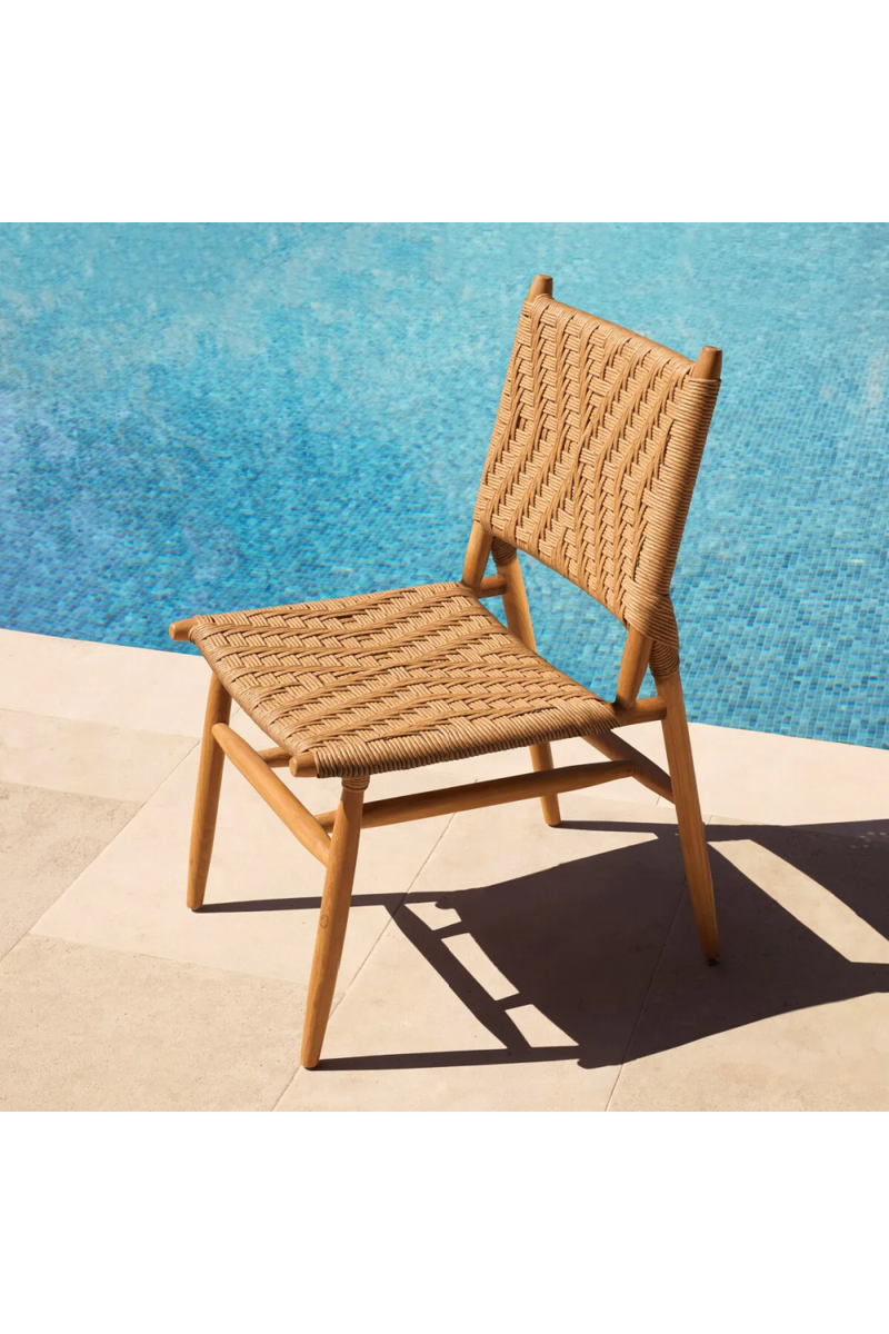 Chaise de salle à manger d'extérieur en teck (lot de 2) | Eichholtz Laroc | Meubleluxe.fr