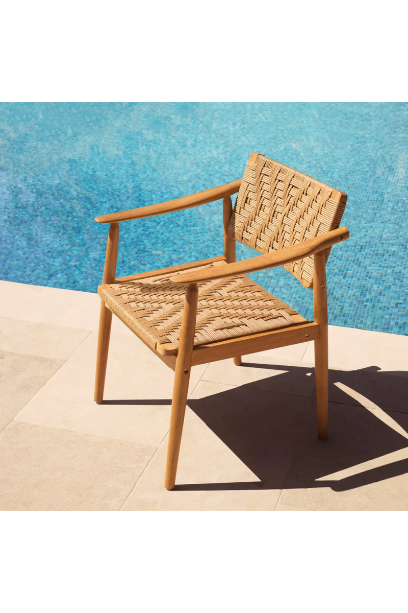 Chaise de salle à manger d'extérieur en teck (lot de 2) | Eichholtz Coral Bay | Meubleluxe.fr