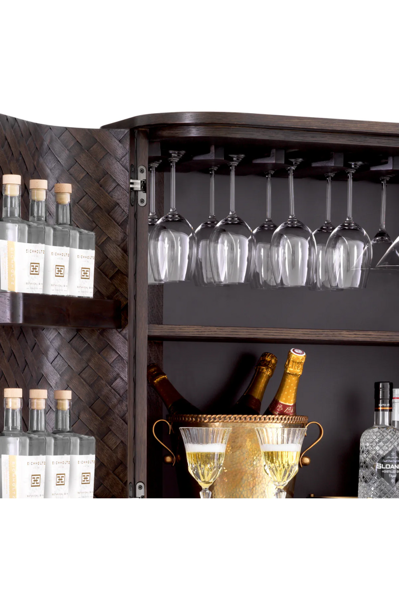 Armoire à vin en chêne tressé | Eichholtz Nilsson| Meubleluxe.fr