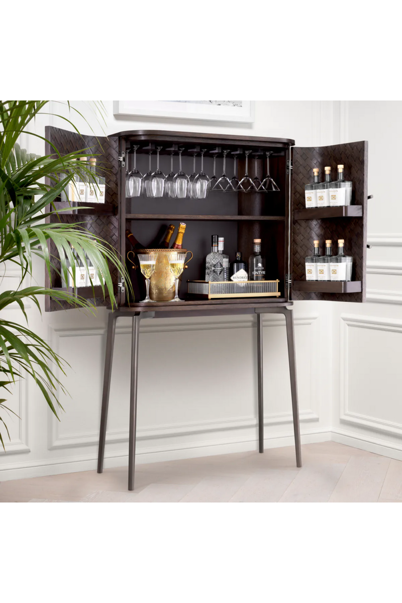 Armoire à vin en chêne tressé | Eichholtz Nilsson| Meubleluxe.fr