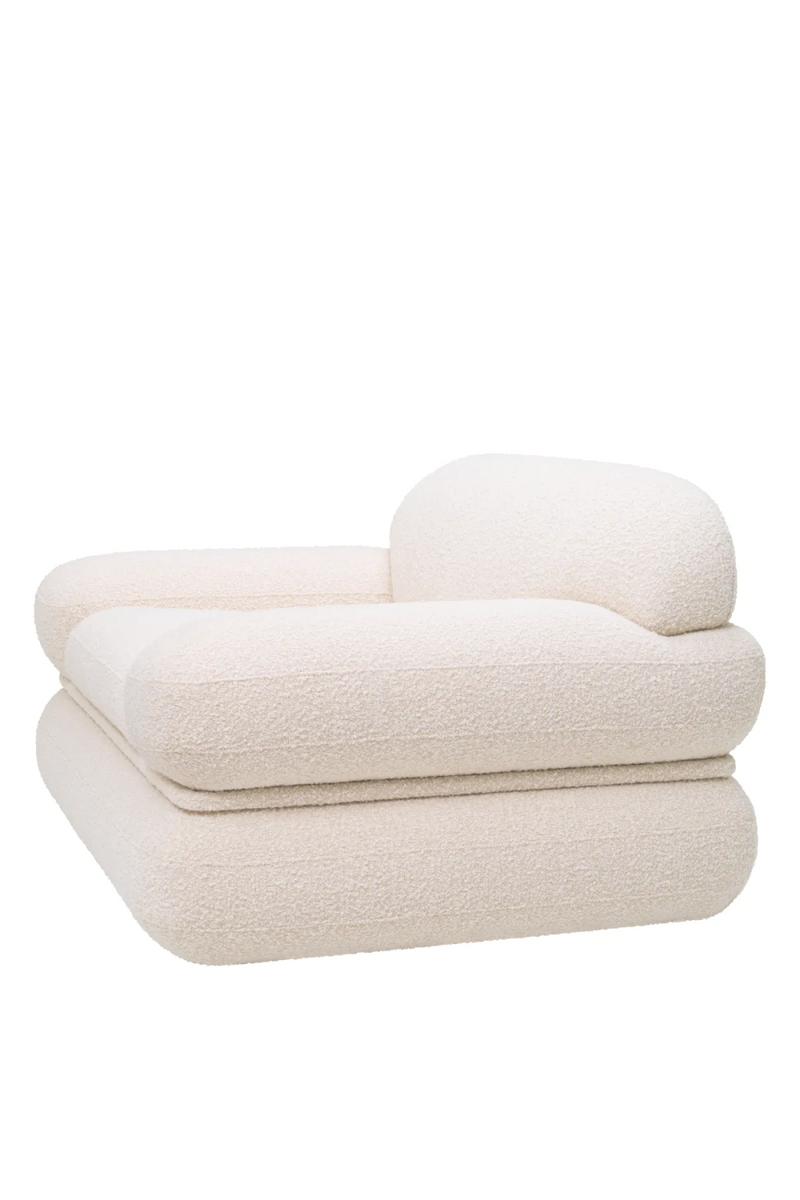 Fauteuil bouclé crème | Eichholtz Ménard | Meubleluxe.fr