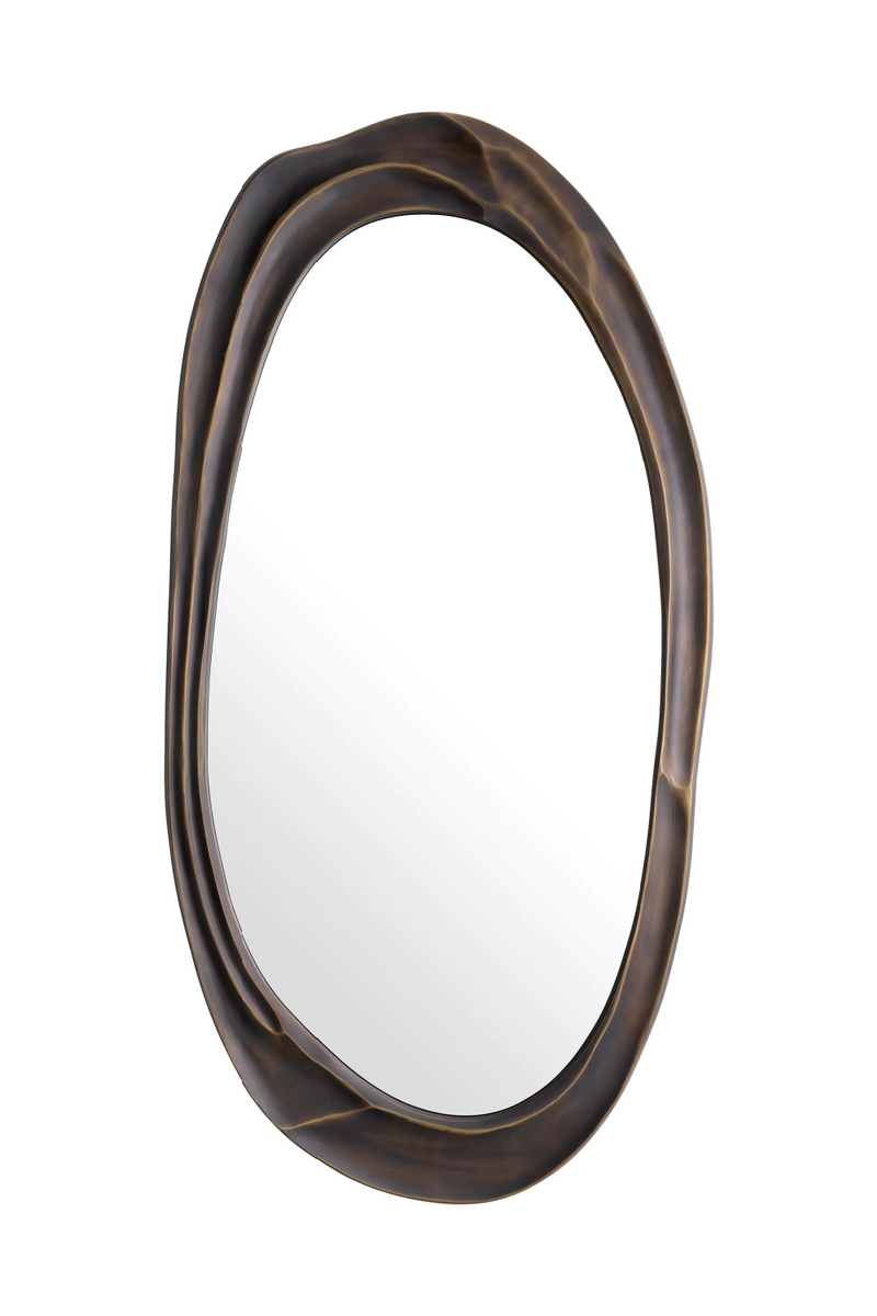 Miroir oval en bronze | Eichholtz Karma L | Meubleluxe.fr