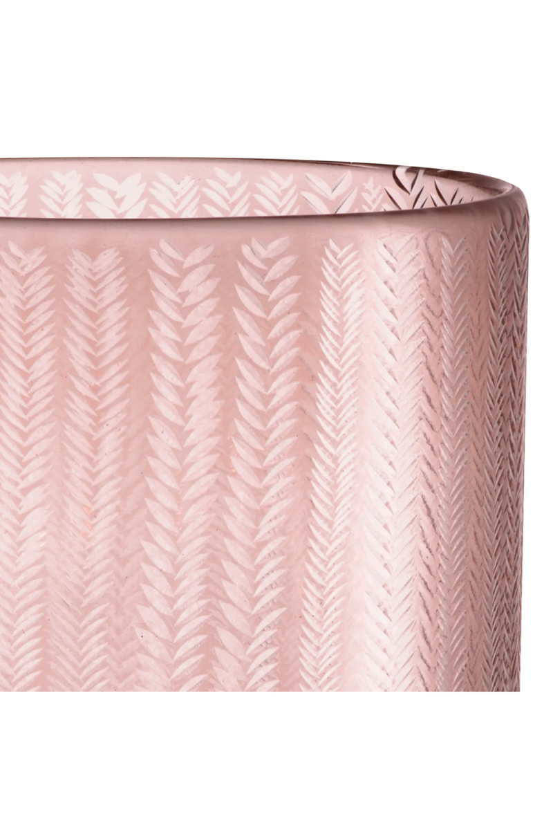 Photophore en verre rose | Eichholtz Spencer L | Meubleluxe.fr