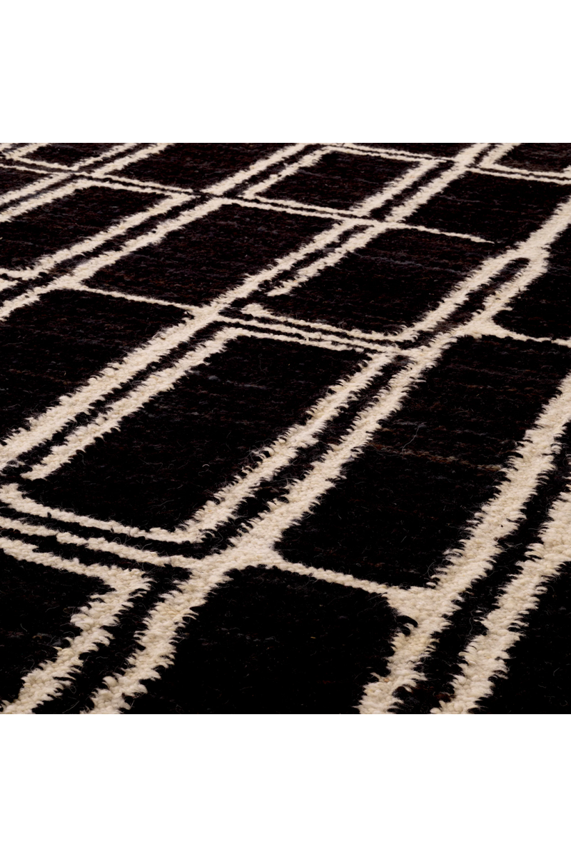 Tapis noir-ivoire 100% laine 300 x 400 cm | Eichholtz Vava | Meubleluxe.fr