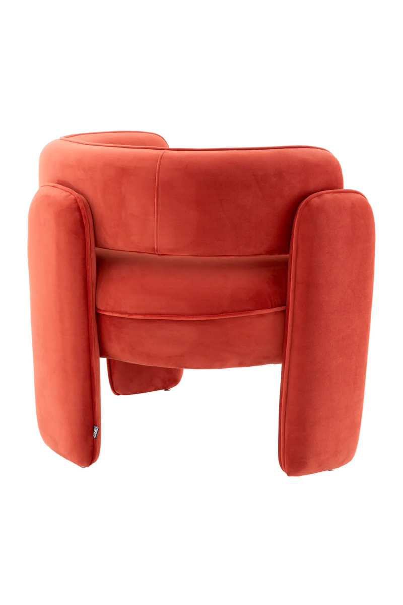 Fauteuil en velours orange | Eichholtz Chaplin | Meubleluxe.fr