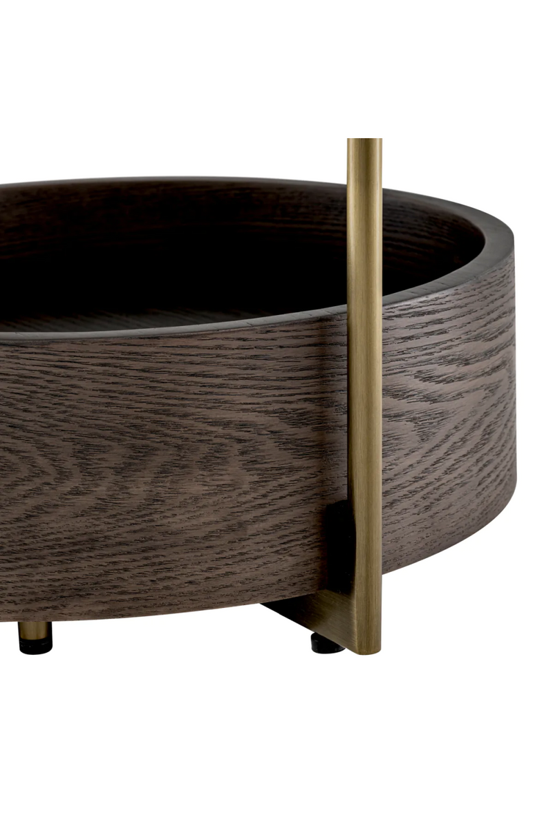 Table d'appoint en marbre et laiton brossé | Eichholtz Faye | Meubleluxe.fr