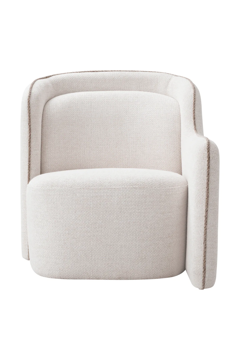 Fauteuil en Lyssa blanc cassé (droit) | Eichholtz Barrier | Meubleluxe.fr