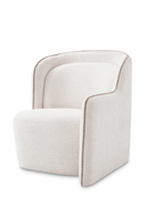 Fauteuil en Lyssa blanc cassé (droit) | Eichholtz Barrier | Meubleluxe.fr