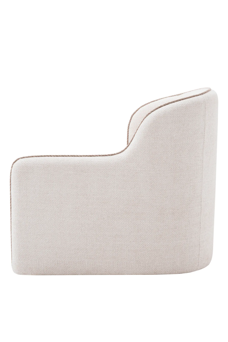 Fauteuil en Lyssa blanc cassé (droit) | Eichholtz Barrier | Meubleluxe.fr