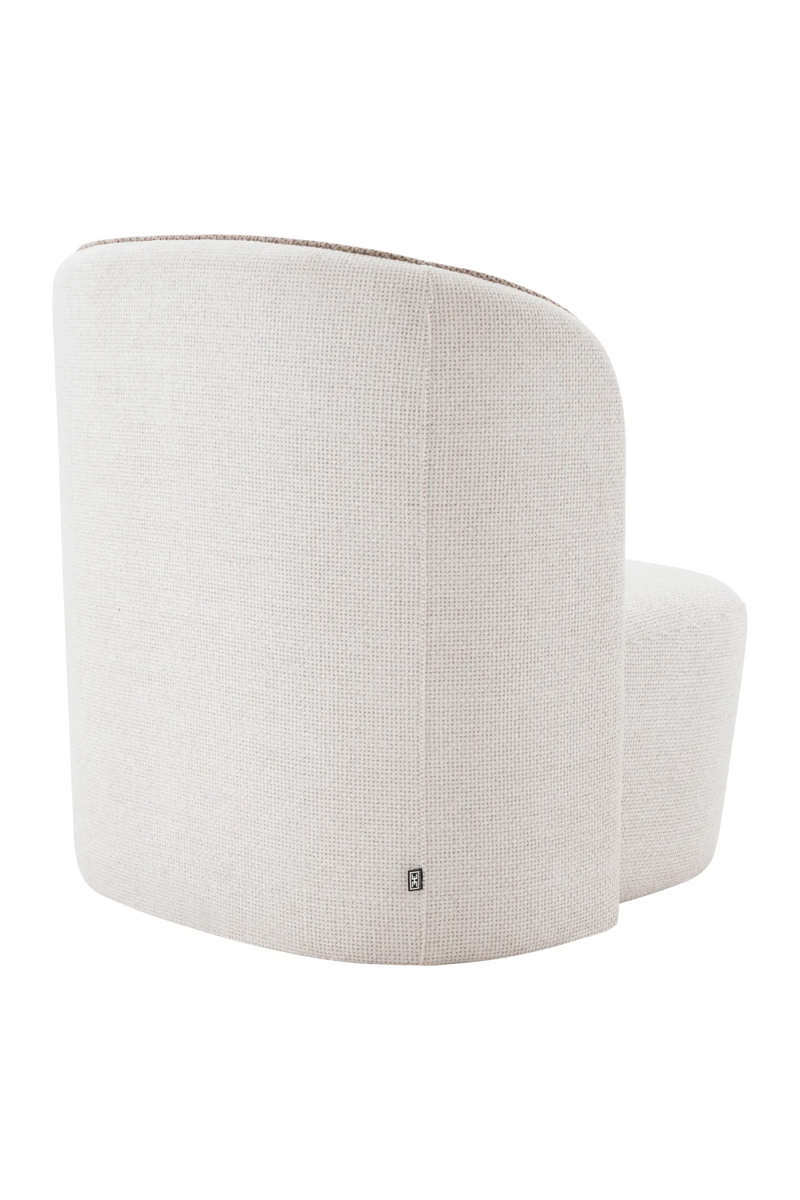 Fauteuil en Lyssa blanc cassé (droit) | Eichholtz Barrier | Meubleluxe.fr