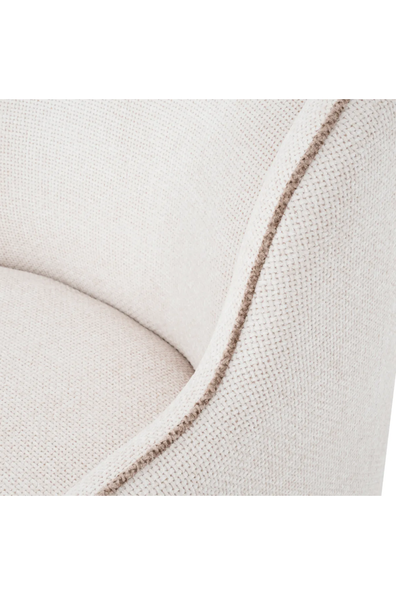 Fauteuil en Lyssa blanc cassé (droit) | Eichholtz Barrier | Meubleluxe.fr