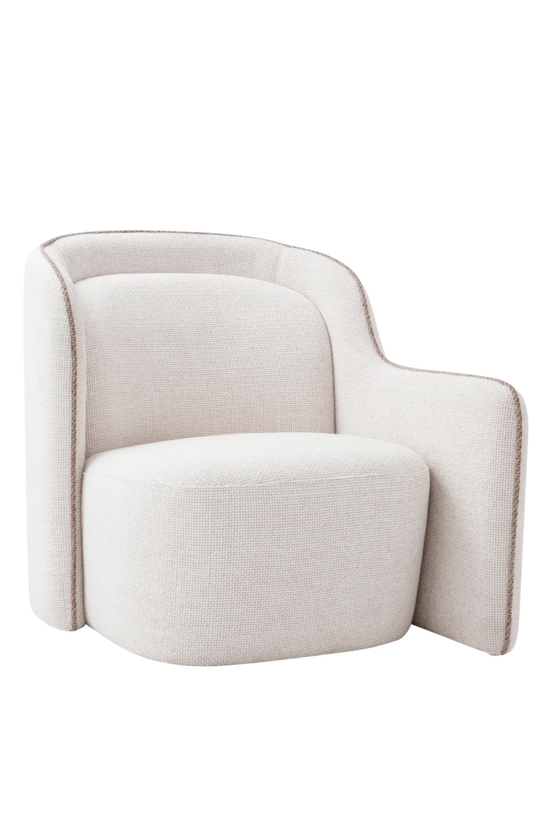 Fauteuil en Lyssa blanc cassé (droit) | Eichholtz Barrier | Meubleluxe.fr