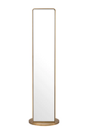 Miroir sur pied en laiton brossé avec portemanteau | Eichholtz Novo | Meubleluxe.fr