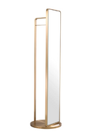 Miroir sur pied en laiton brossé avec portemanteau | Eichholtz Novo | Meubleluxe.fr