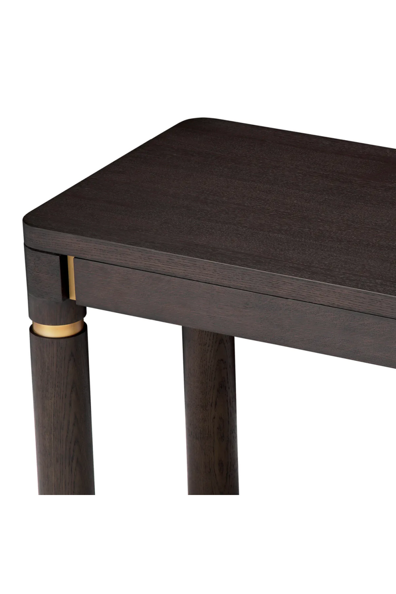 Bureau en chêne moka et laiton brossé | Eichholtz Carmel | Meubleluxe.fr