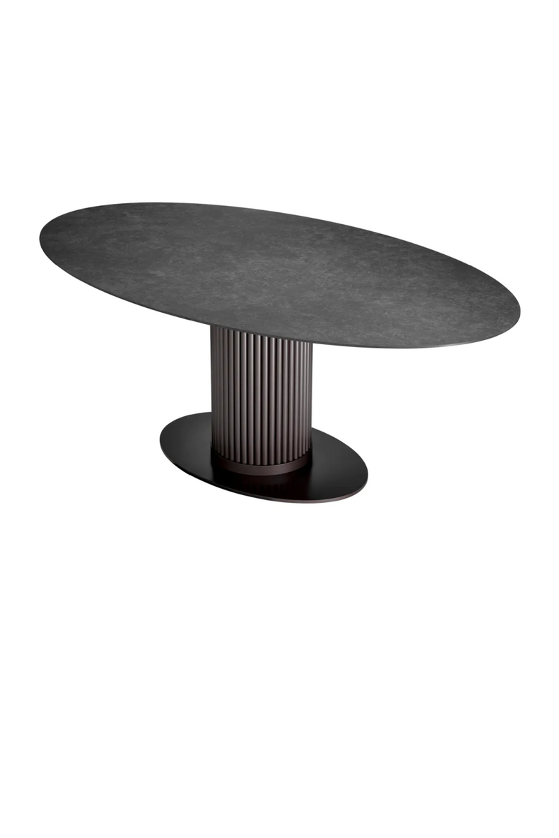 Table de salle à manger en bronze et céramique | Eichholtz Volterra | Meubleluxe.fr