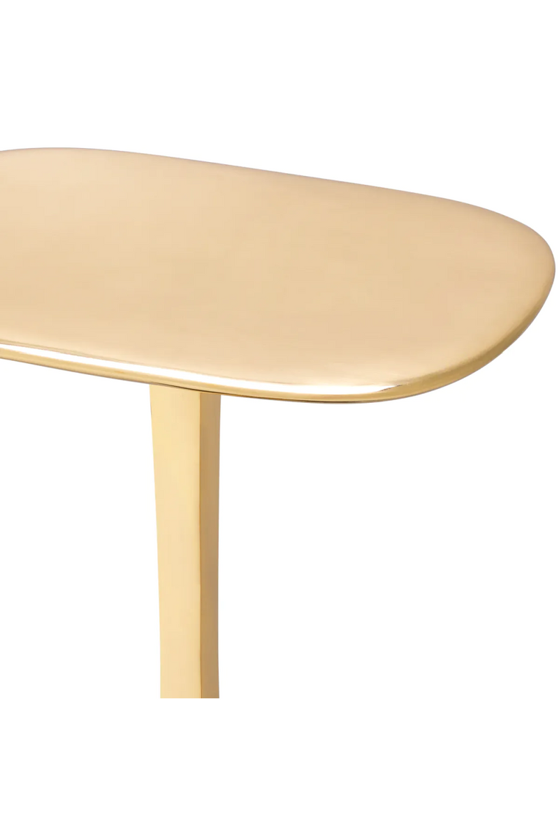 Table d'appoint en granit et laiton poli | Eichholtz Kayan S | Meubleluxe.fr