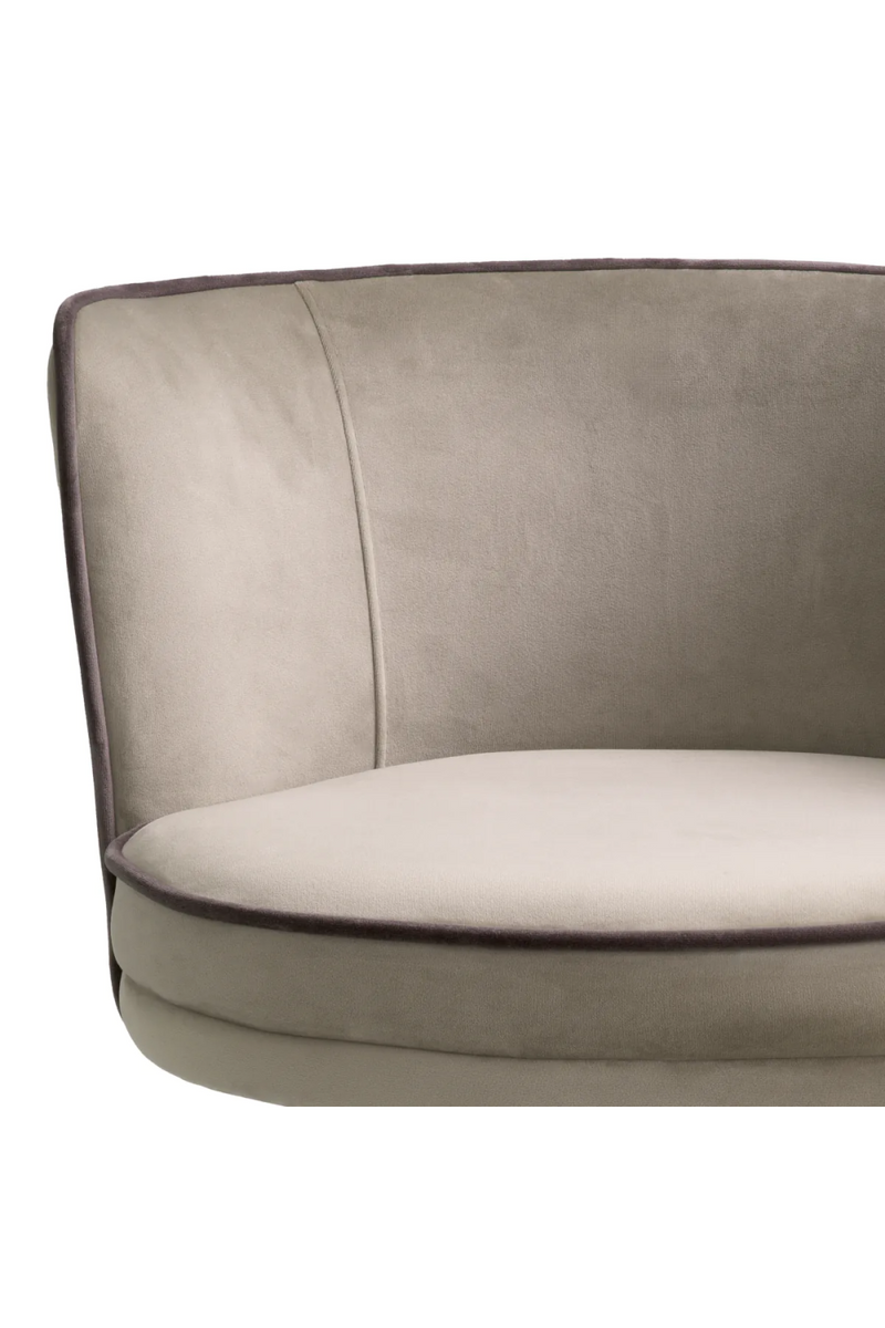 Chaise de bar en velours greige | Eichholtz Grenada | Meubleluxe.fr