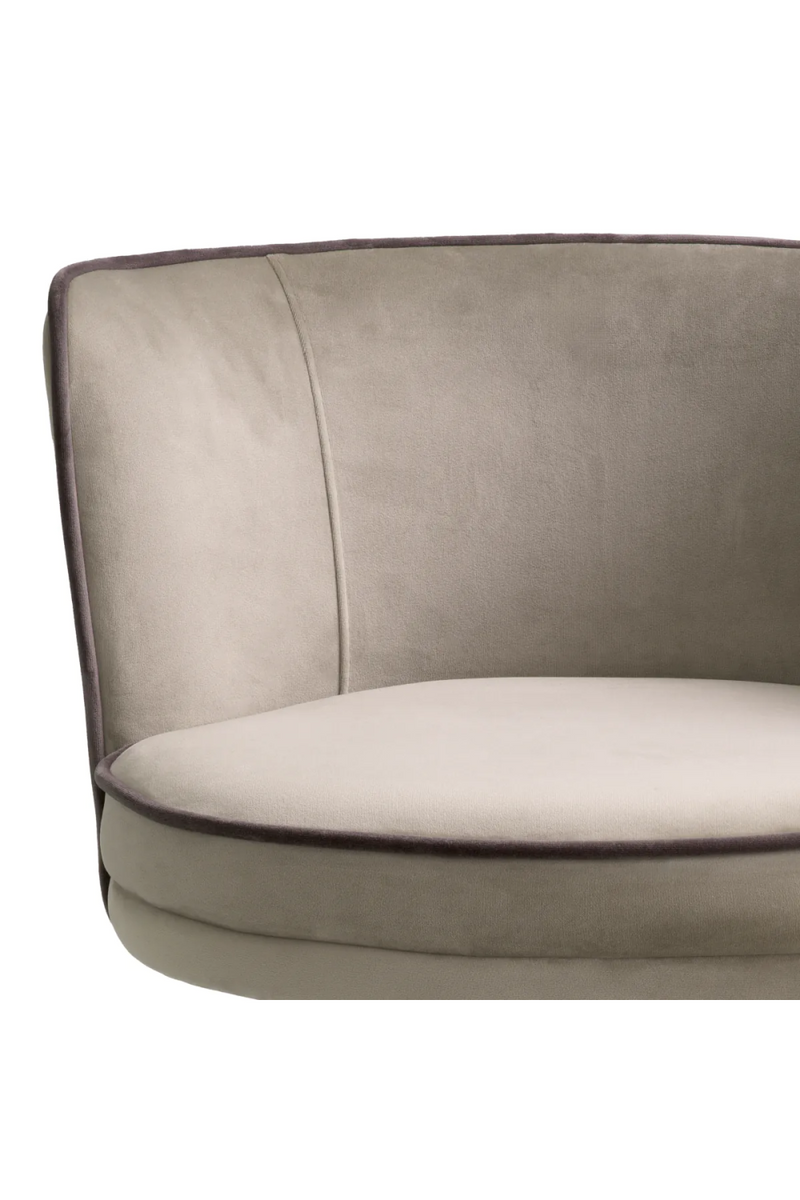 Chaise de comptoir en velours greige | Eichholtz Grenada | Meubleluxe.fr