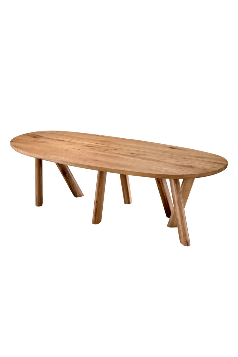 Table de salle à manger en chêne | Eichholtz Bayshore | Meubleluxe.fr