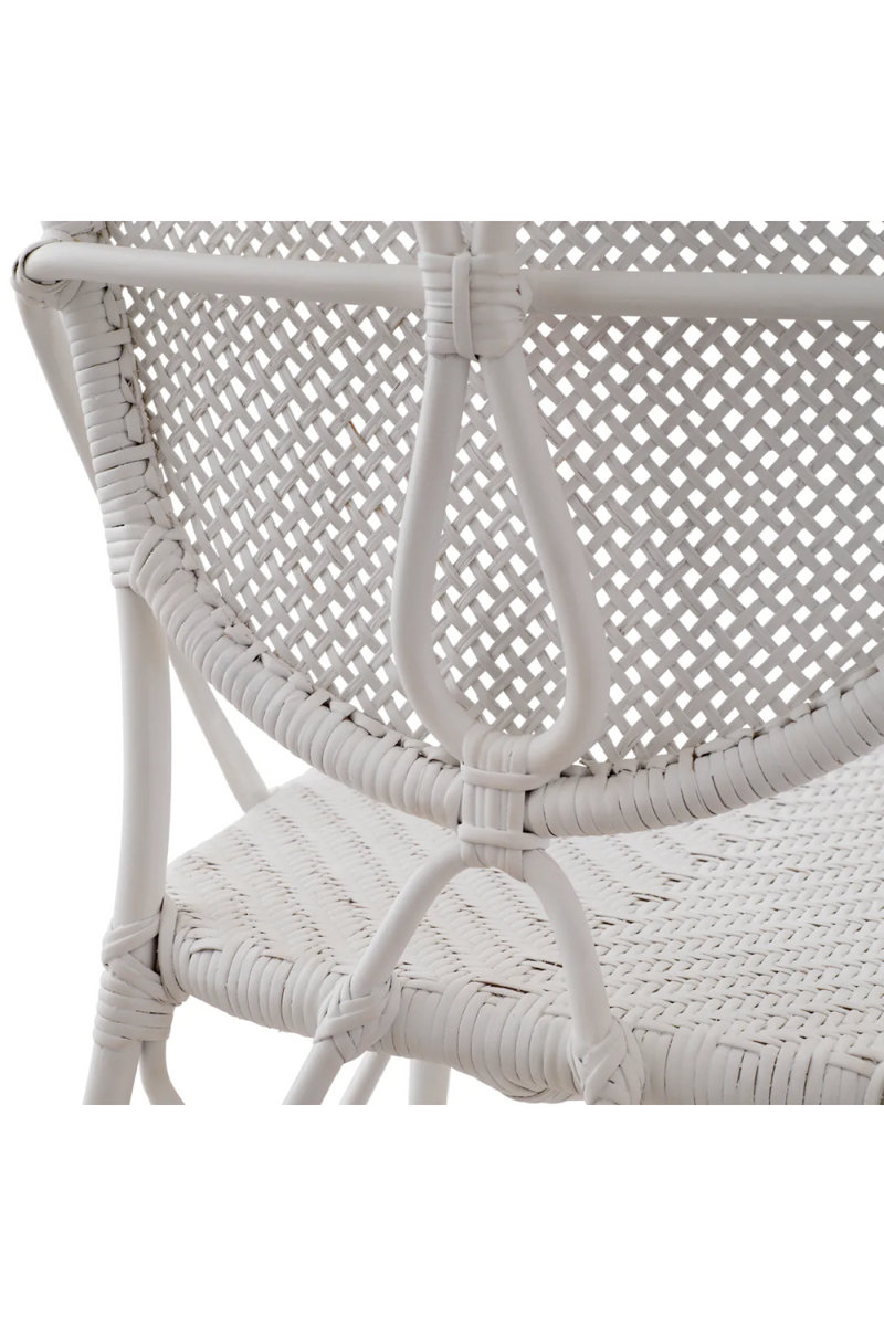 Chaise de salle à manger en rotin blanc | Eichholtz Colony | Meubleluxe.fr