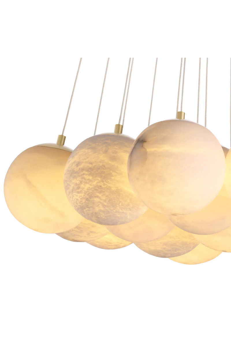 Lustre à boules en albâtre | Eichholtz Sphinx L | Meubleluxe.fr